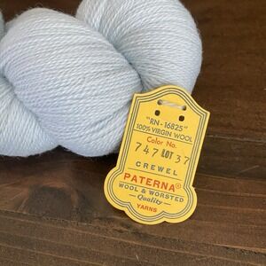 Vintage Paterna Crewel Wool Yarn 100% Virgin Color 747 Lot 37 Light Blue